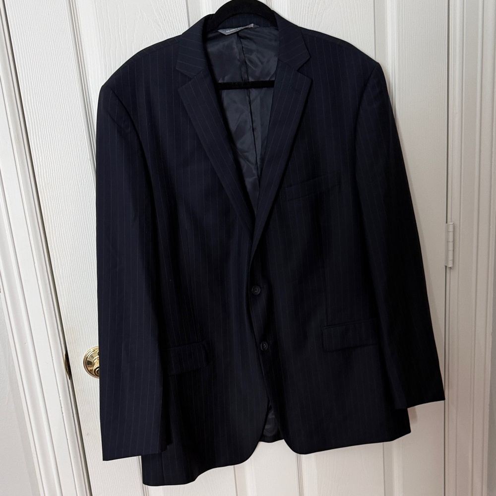 Perry Ellis Navy men’s pinstripe blazer 46 long